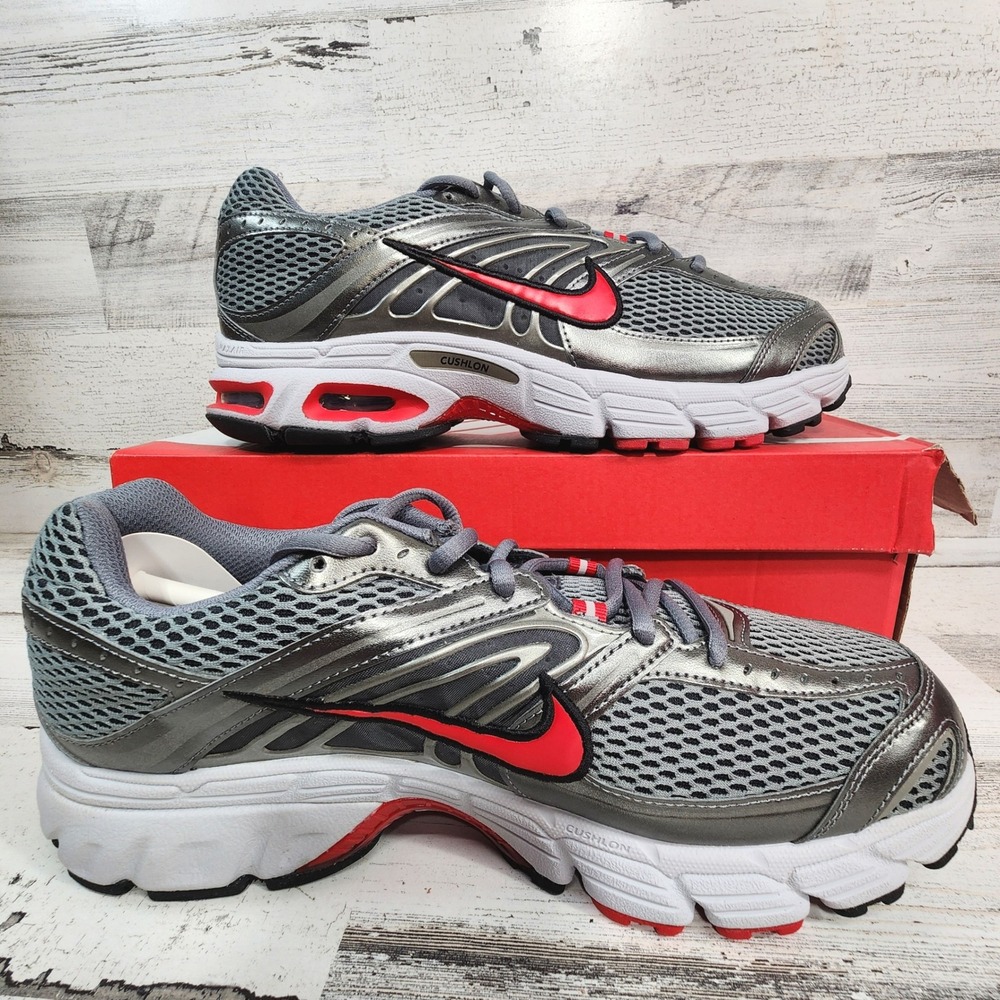 Nike Air Max Moto 2K Mens 11.5 Smoke Grey University Red Running Shoes NWB